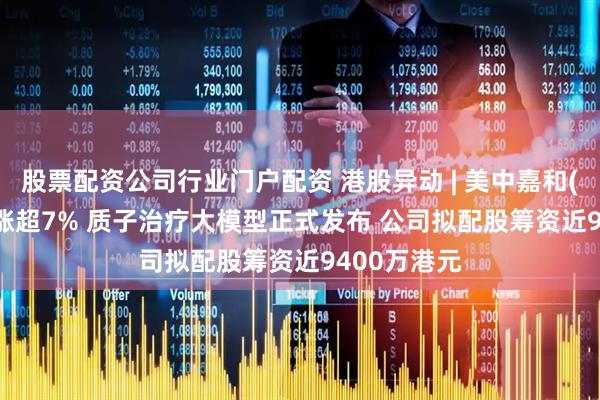 股票配资公司行业门户配资 港股异动 | 美中嘉和(02453)再涨超7% 质子治疗大模型正式发布 公司拟配股筹资近9400万港元