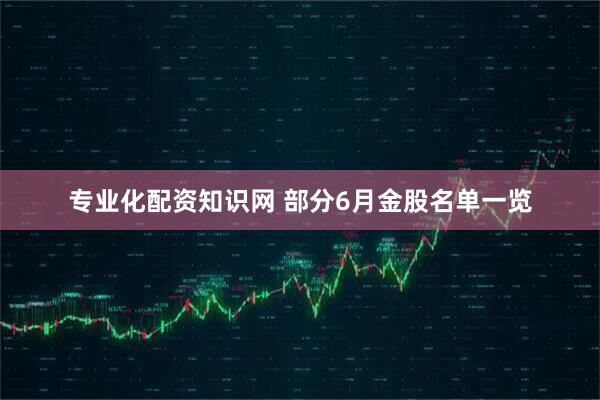 专业化配资知识网 部分6月金股名单一览